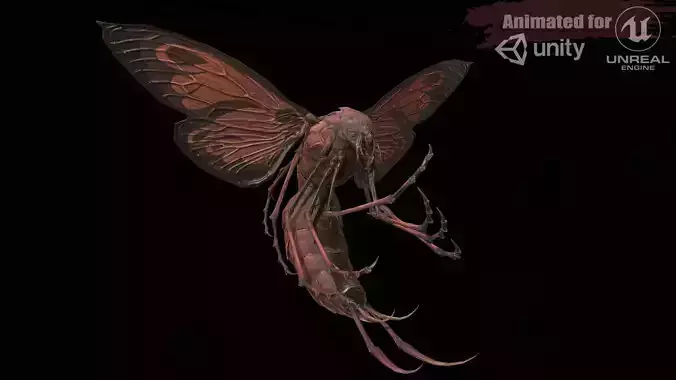 FlyingBug2 A1 Low-poly 3D model