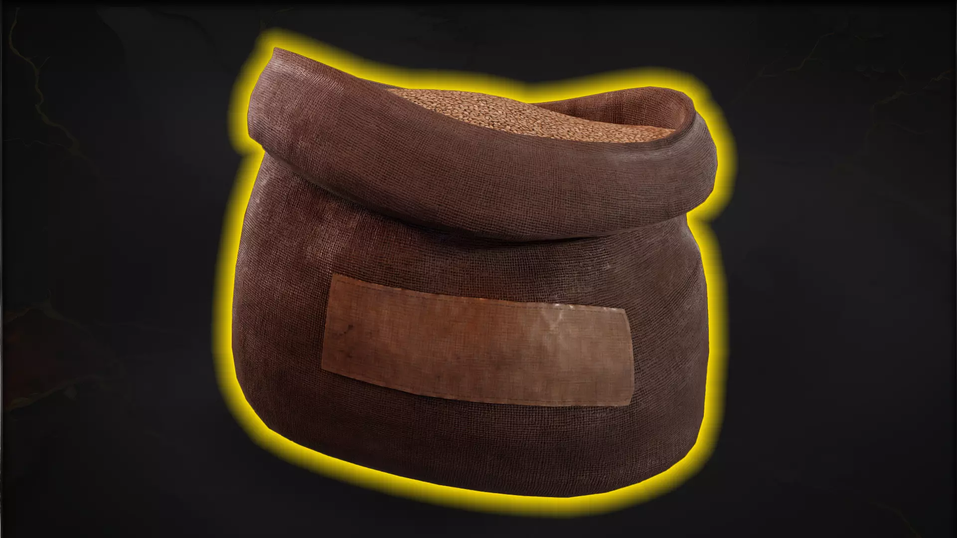 A bag of grain Mishok Low-poly 3D model