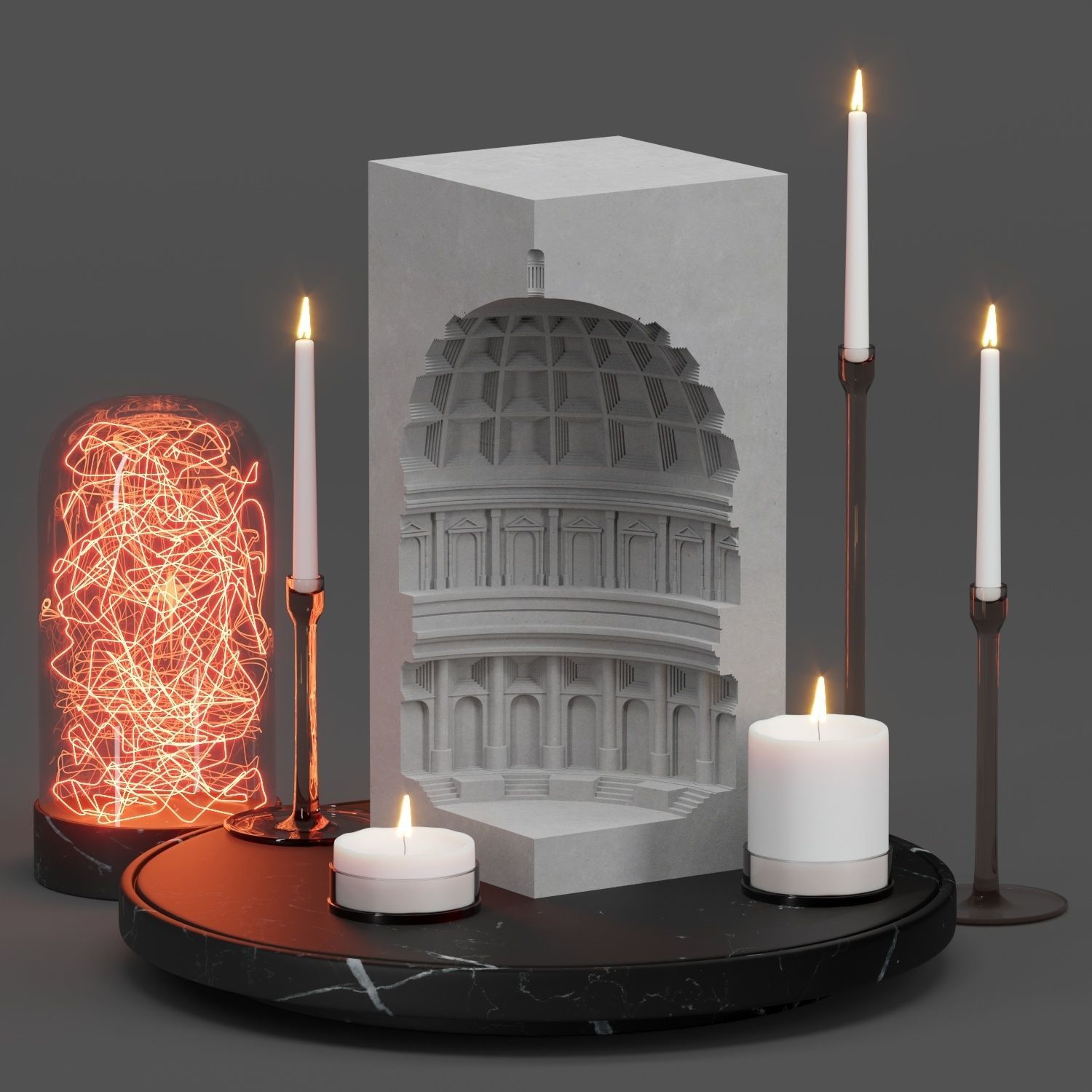 Decorative set - Pantheon 3D model_2