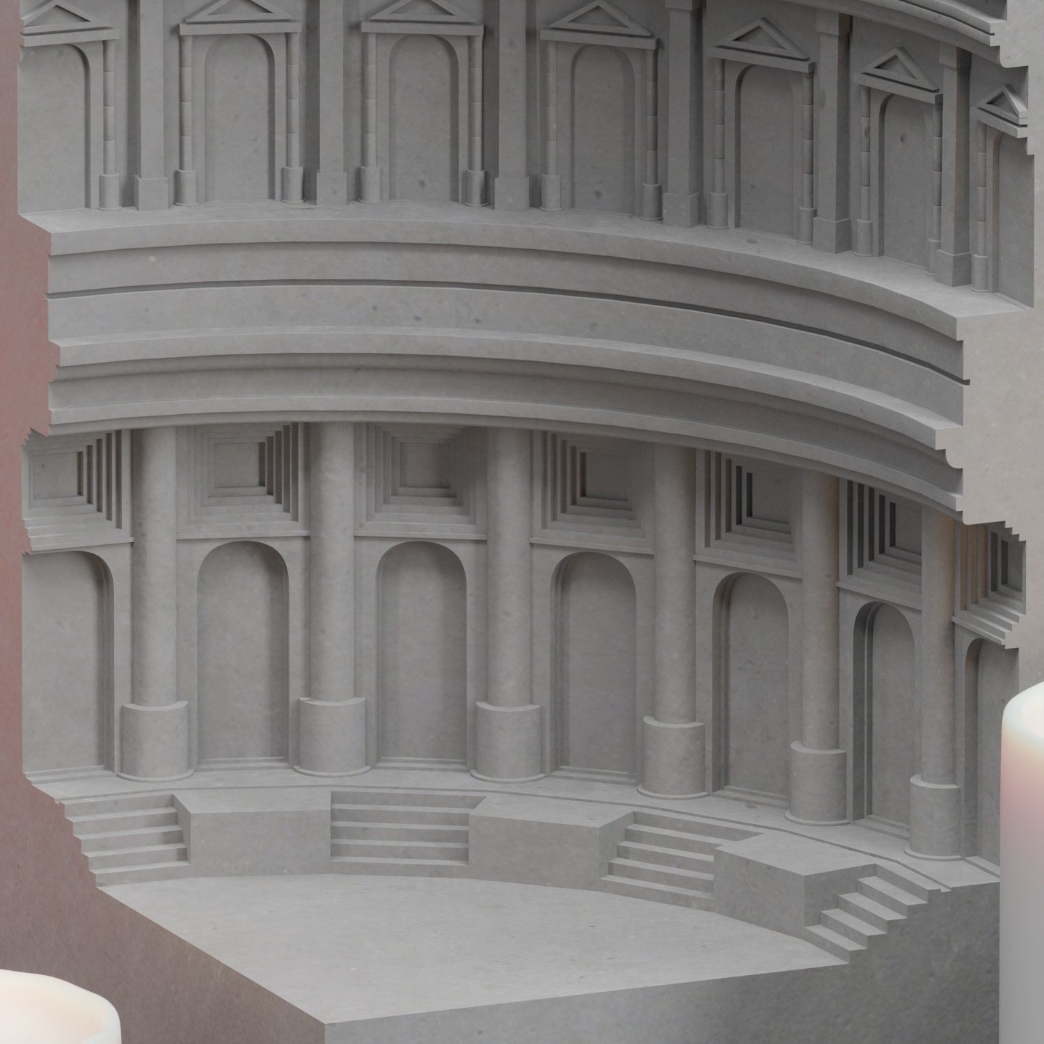 Decorative set - Pantheon 3D model_5