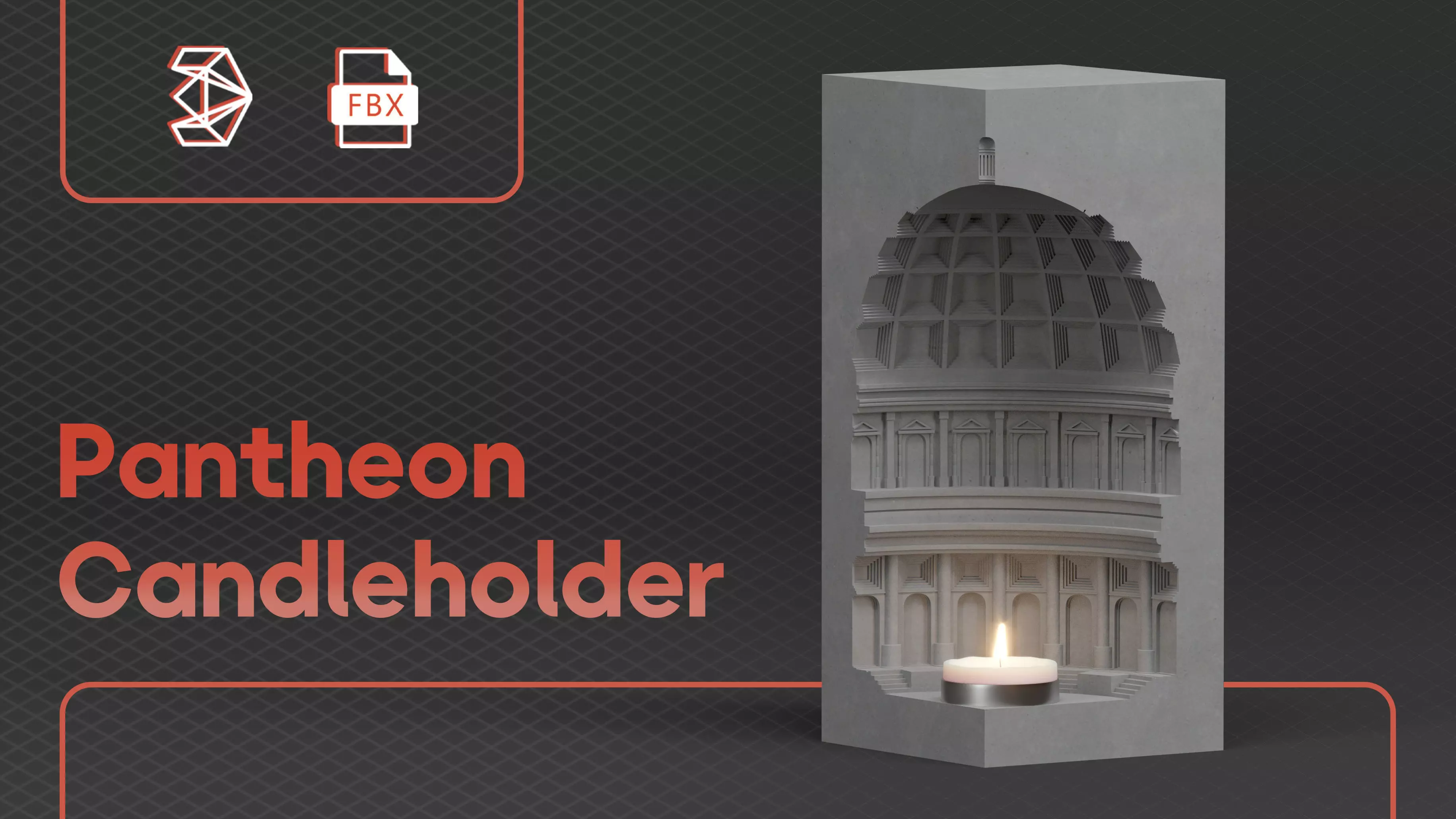 Decorative set - Pantheon 3D model_0