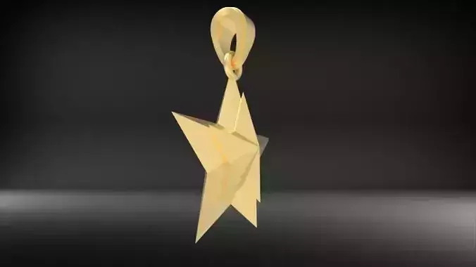 Double Crispy 5 Five Star Pendant Necklace Charm Jewelry