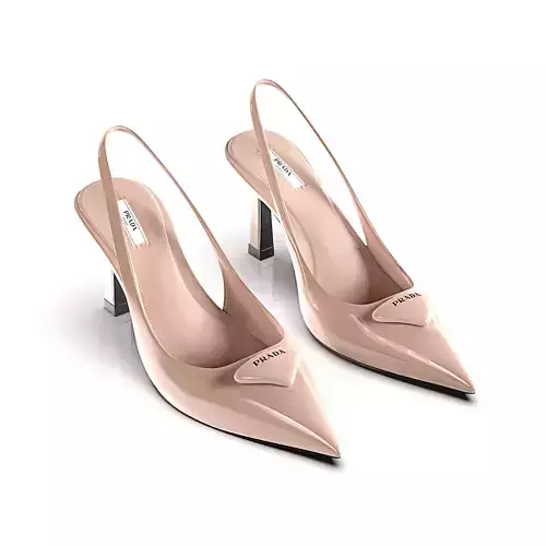 Prada Slingback Mule High Heel Pump 3D model