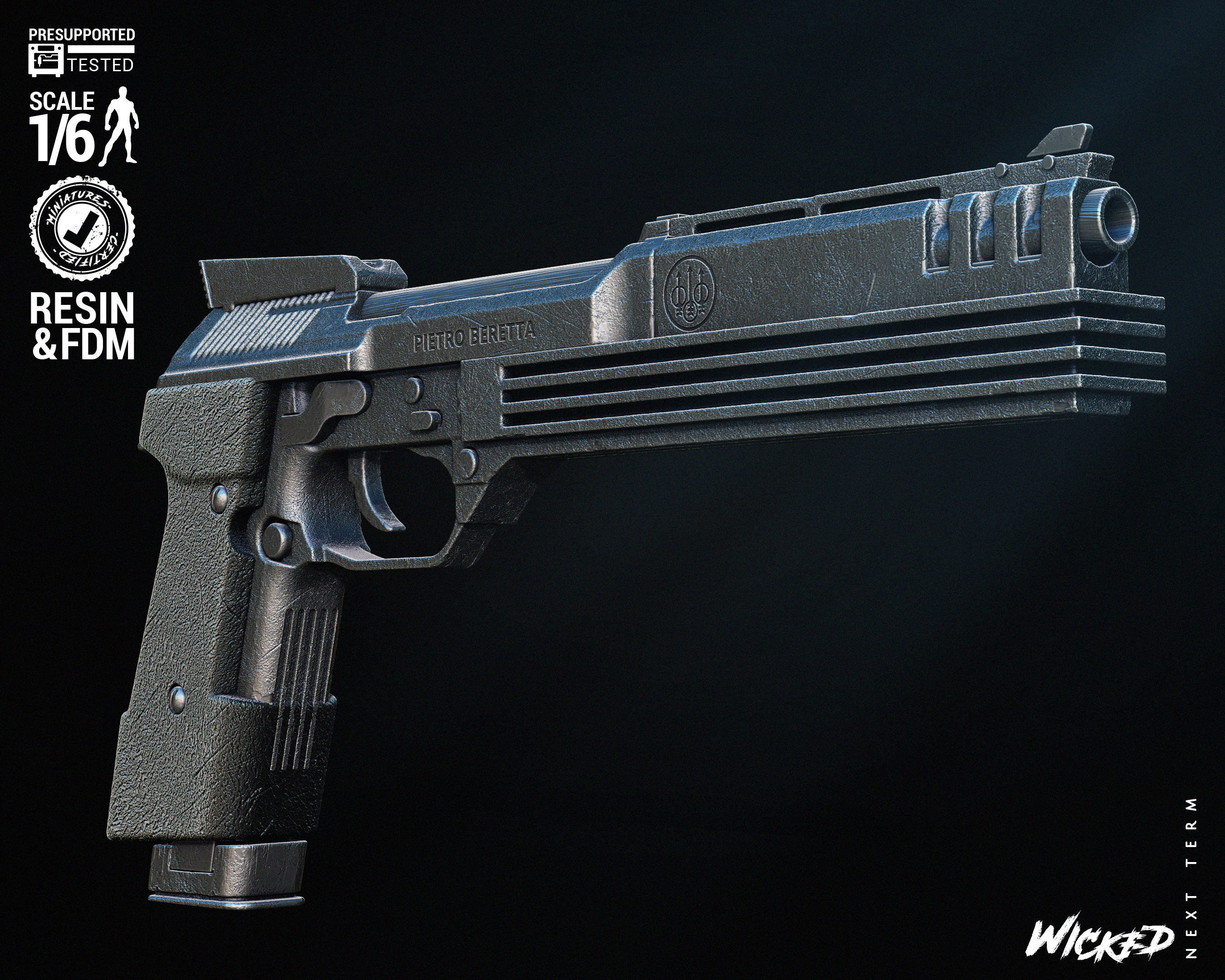 Wicked Movies Robocop Gun Tested for 3D printing 3D print model_5