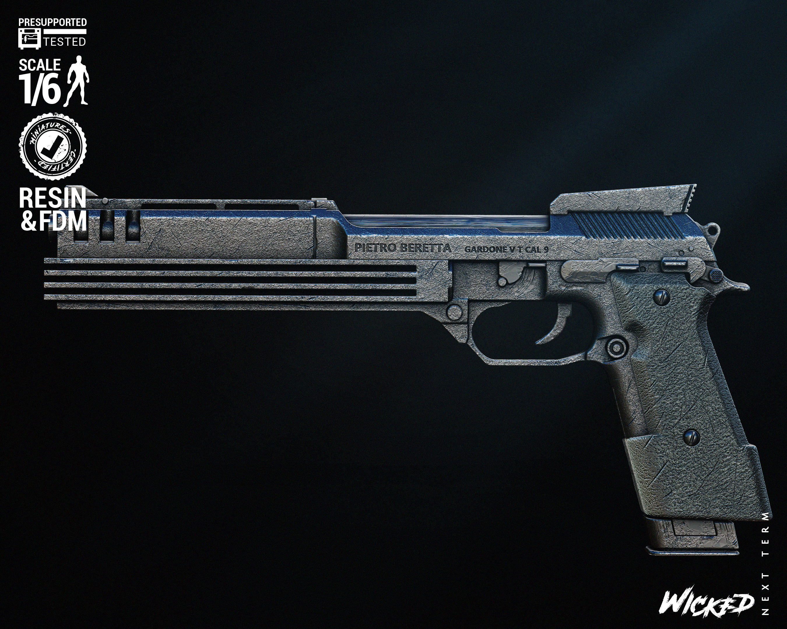 Wicked Movies Robocop Gun Tested for 3D printing 3D print model_27