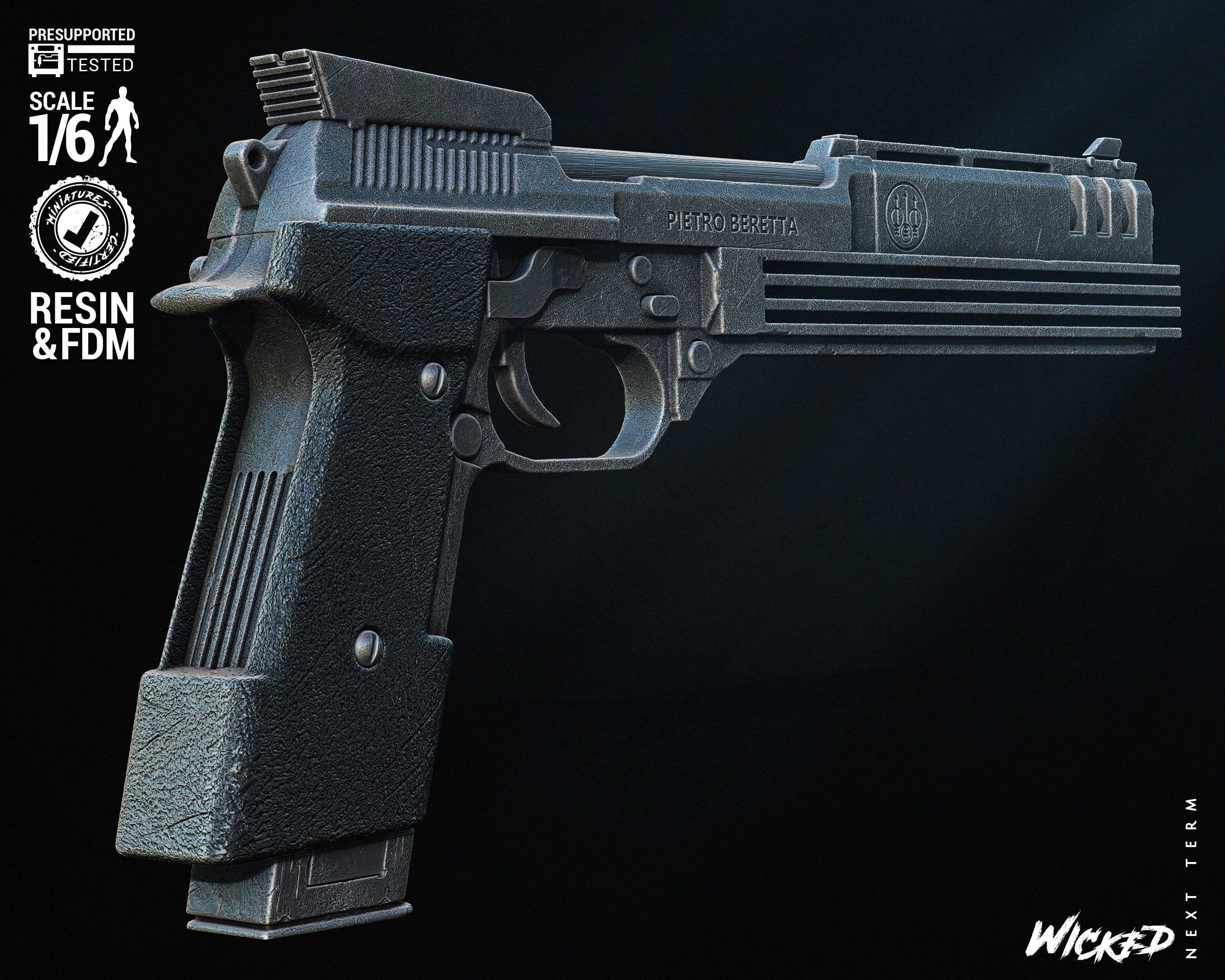 Wicked Movies Robocop Gun Tested for 3D printing 3D print model_41