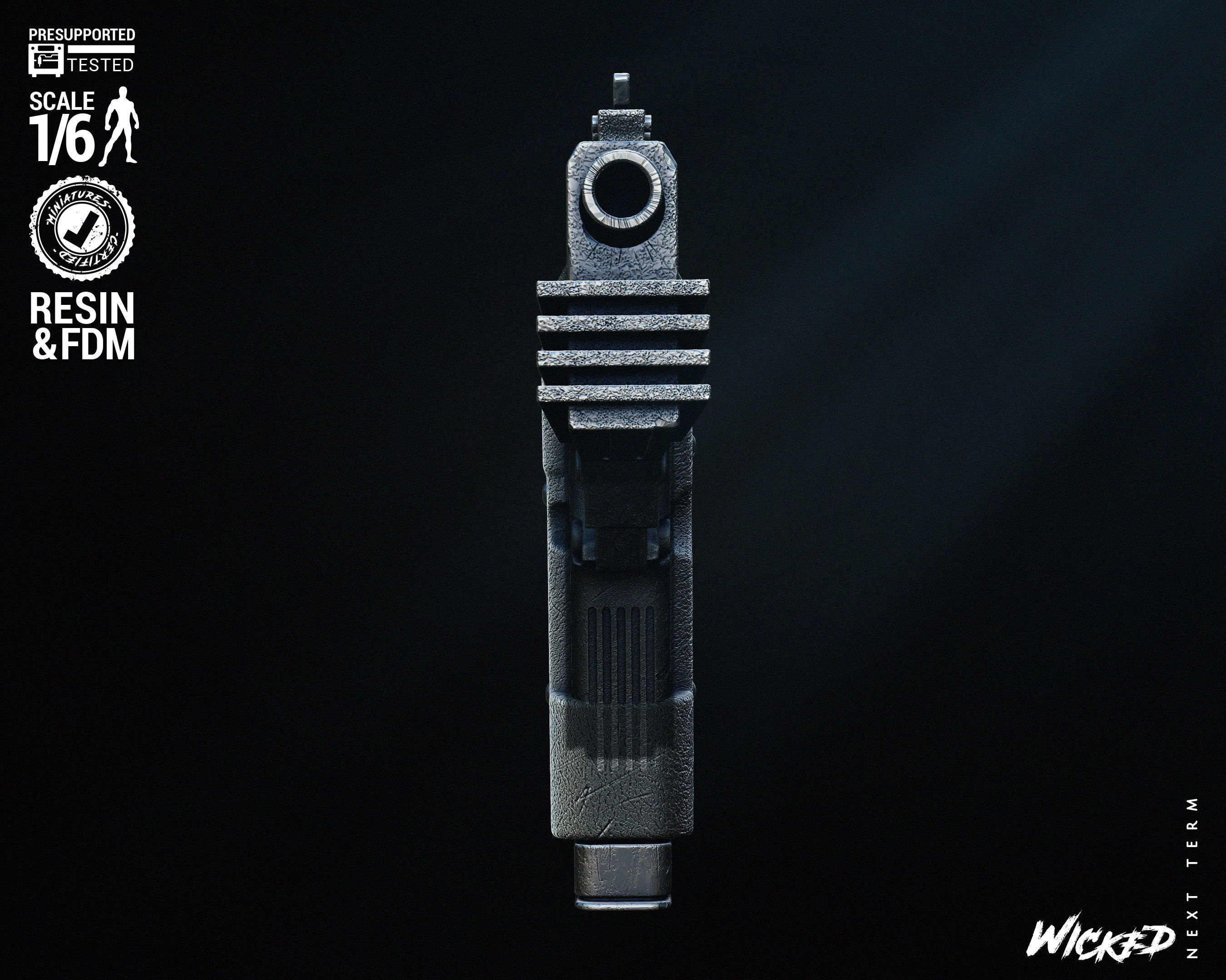 Wicked Movies Robocop Gun Tested for 3D printing 3D print model_32