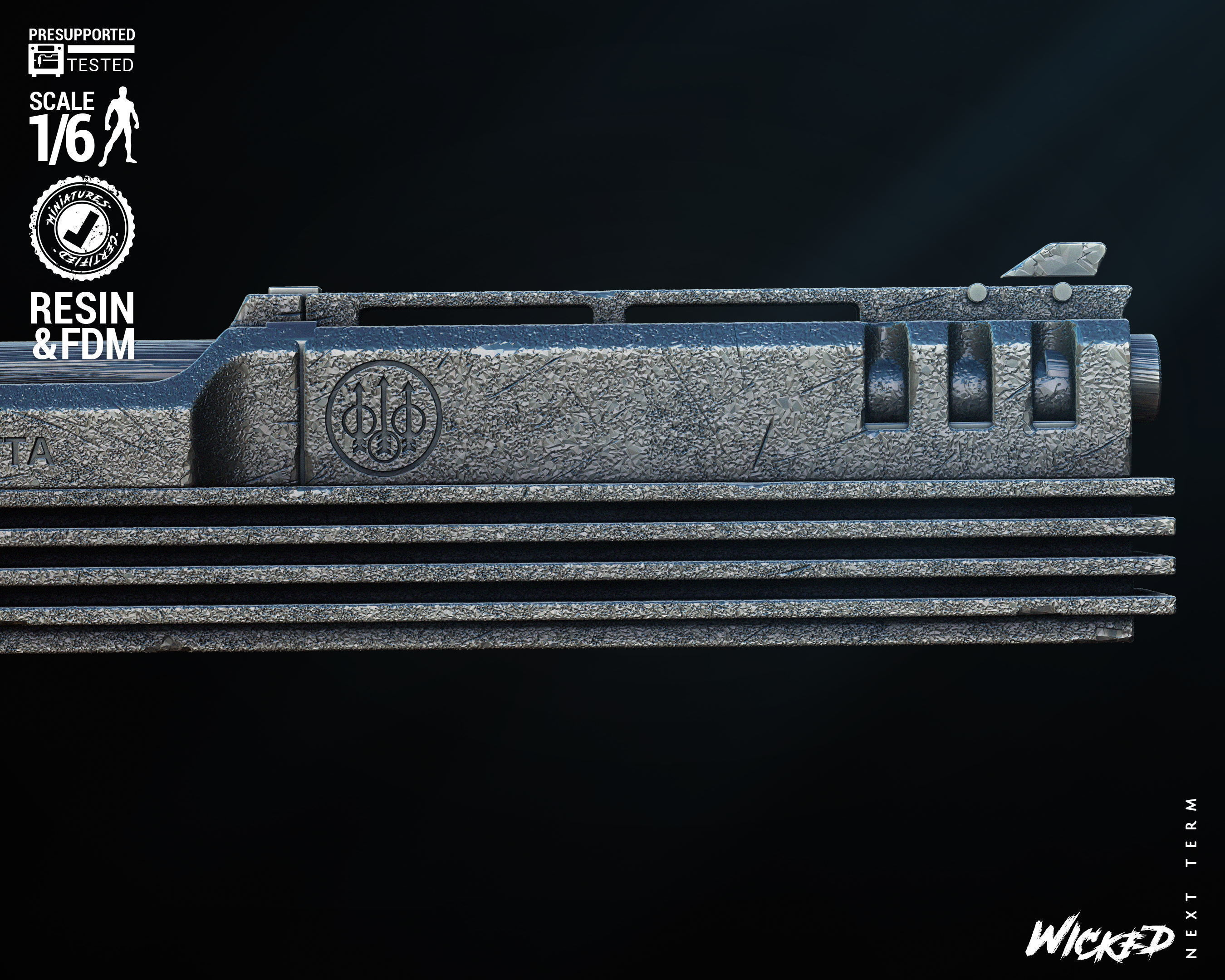 Wicked Movies Robocop Gun Tested for 3D printing 3D print model_3