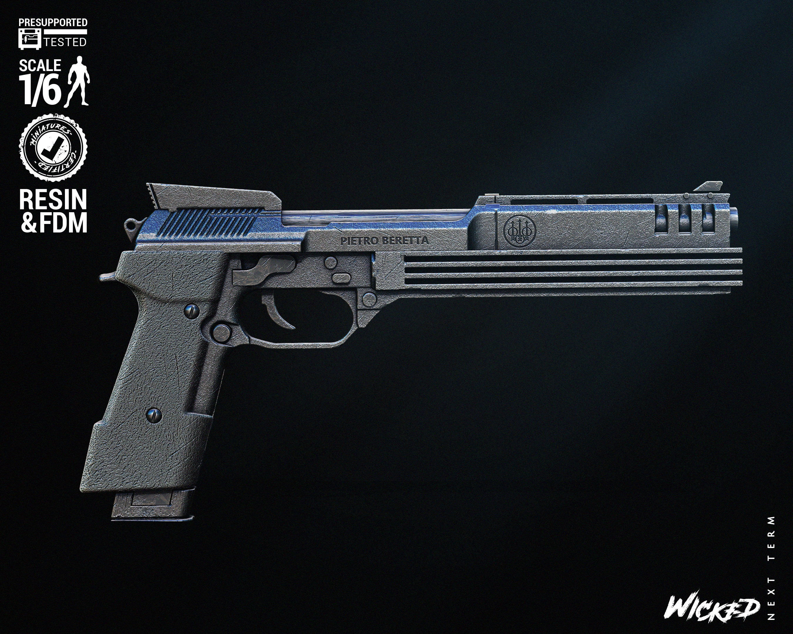 Wicked Movies Robocop Gun Tested for 3D printing 3D print model_47