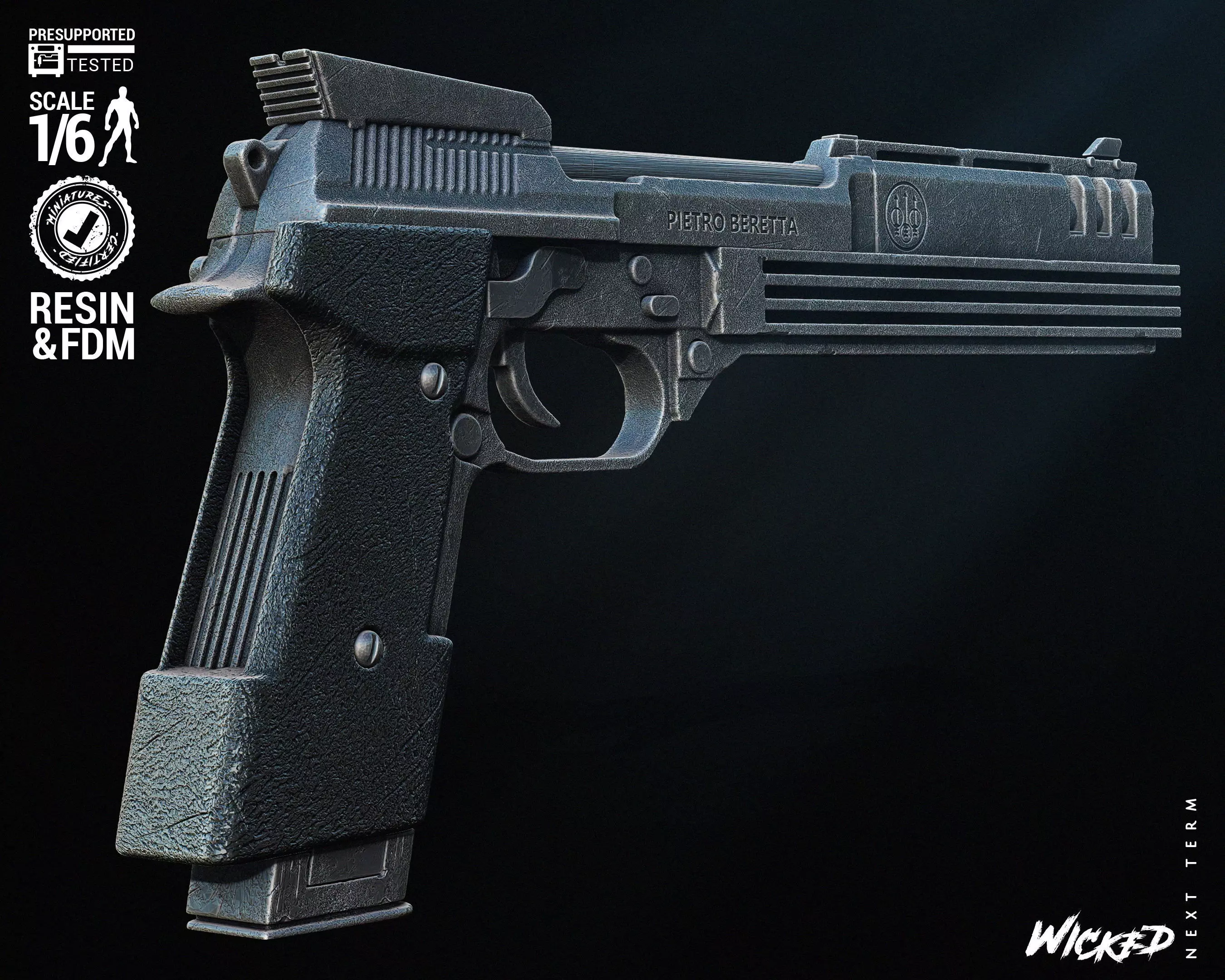 Wicked Movies Robocop Gun Tested for 3D printing 3D print model_0