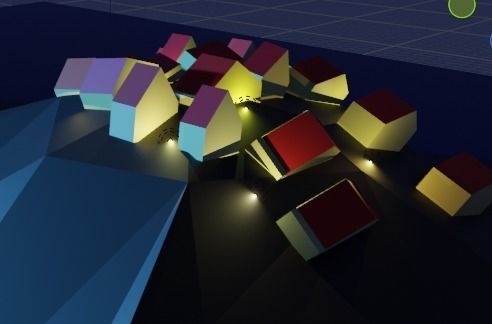 Lighthouse City Low-poly 3D model_1