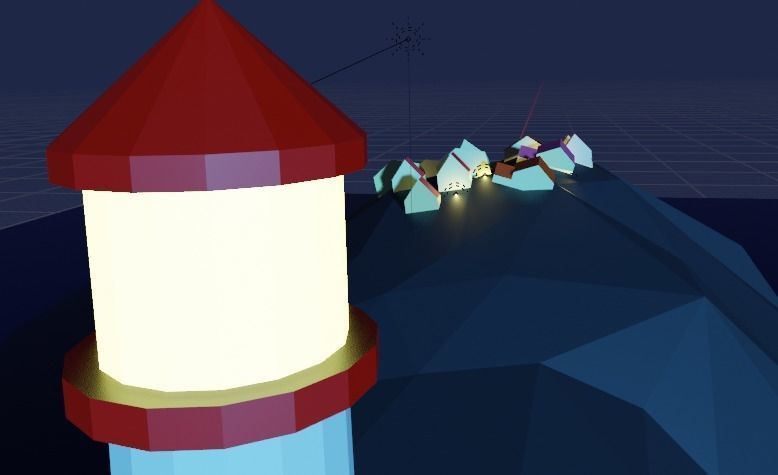 Lighthouse City Low-poly 3D model_5