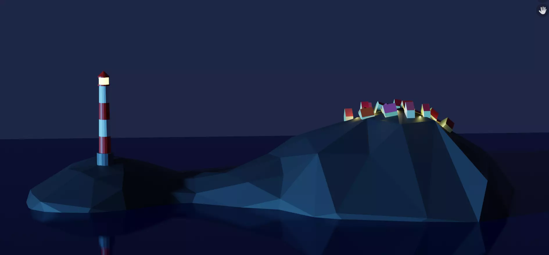 Lighthouse City Low-poly 3D model_0