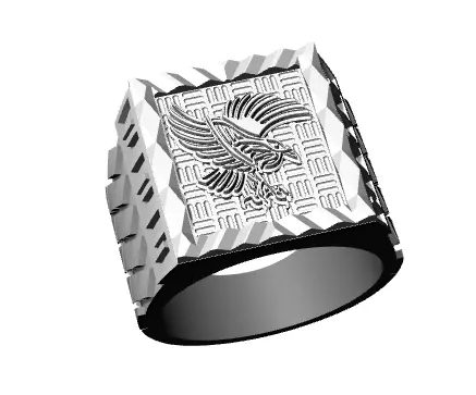 Eagle Ring - Sortija Aguila 3D print model