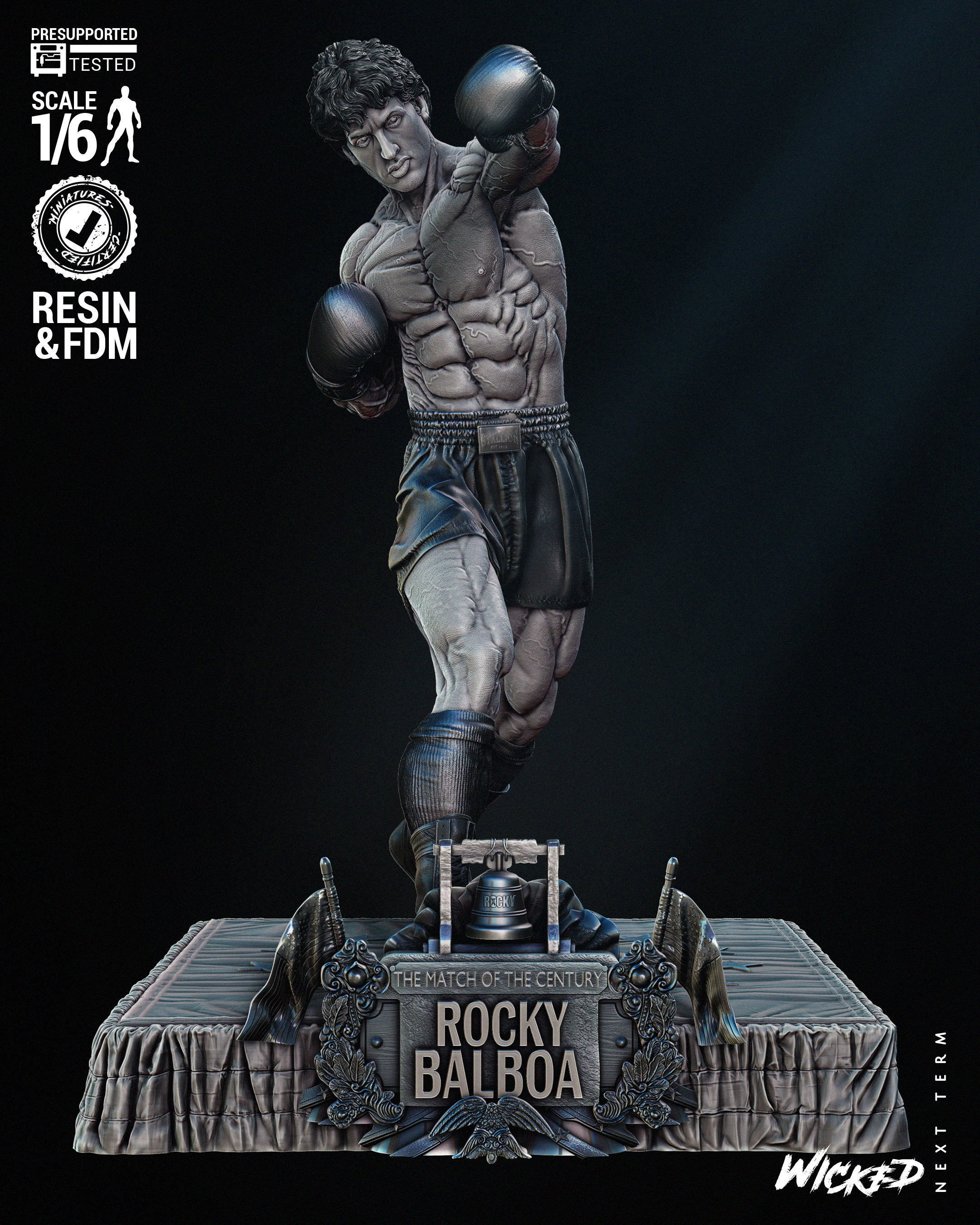 Wicked Movies Rocky Sculpture Tested for 3D printing 3D print model_26