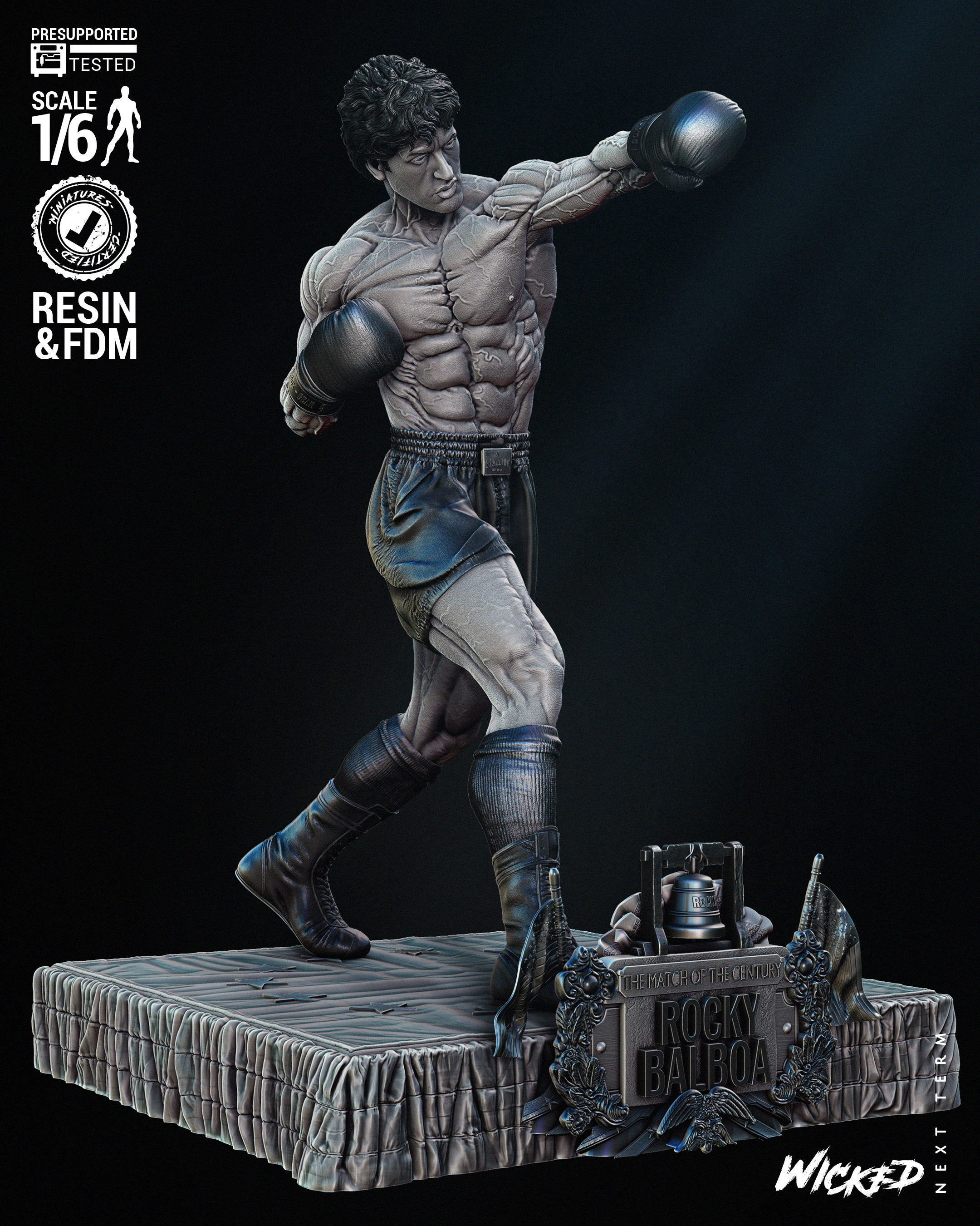 Wicked Movies Rocky Sculpture Tested for 3D printing 3D print model_14