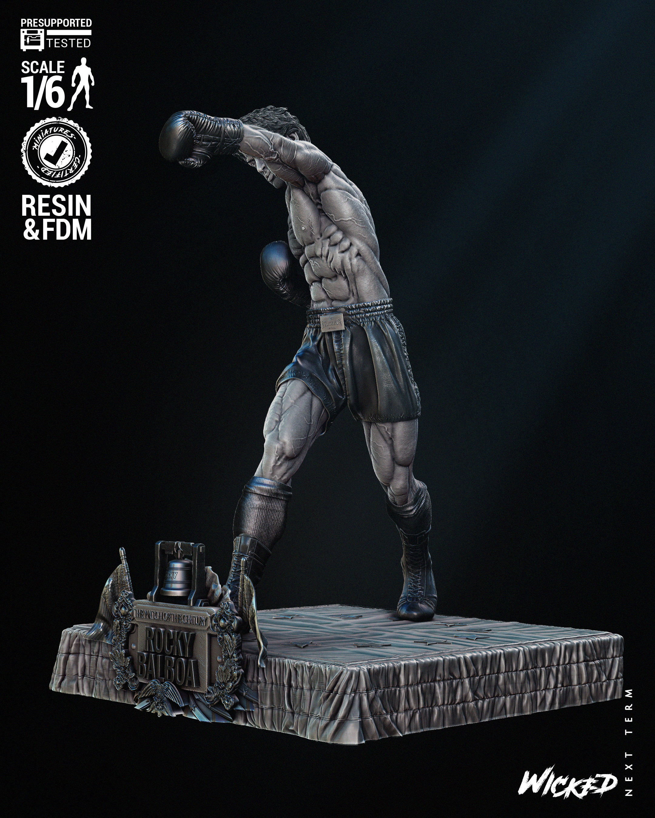 Wicked Movies Rocky Sculpture Tested for 3D printing 3D print model_18