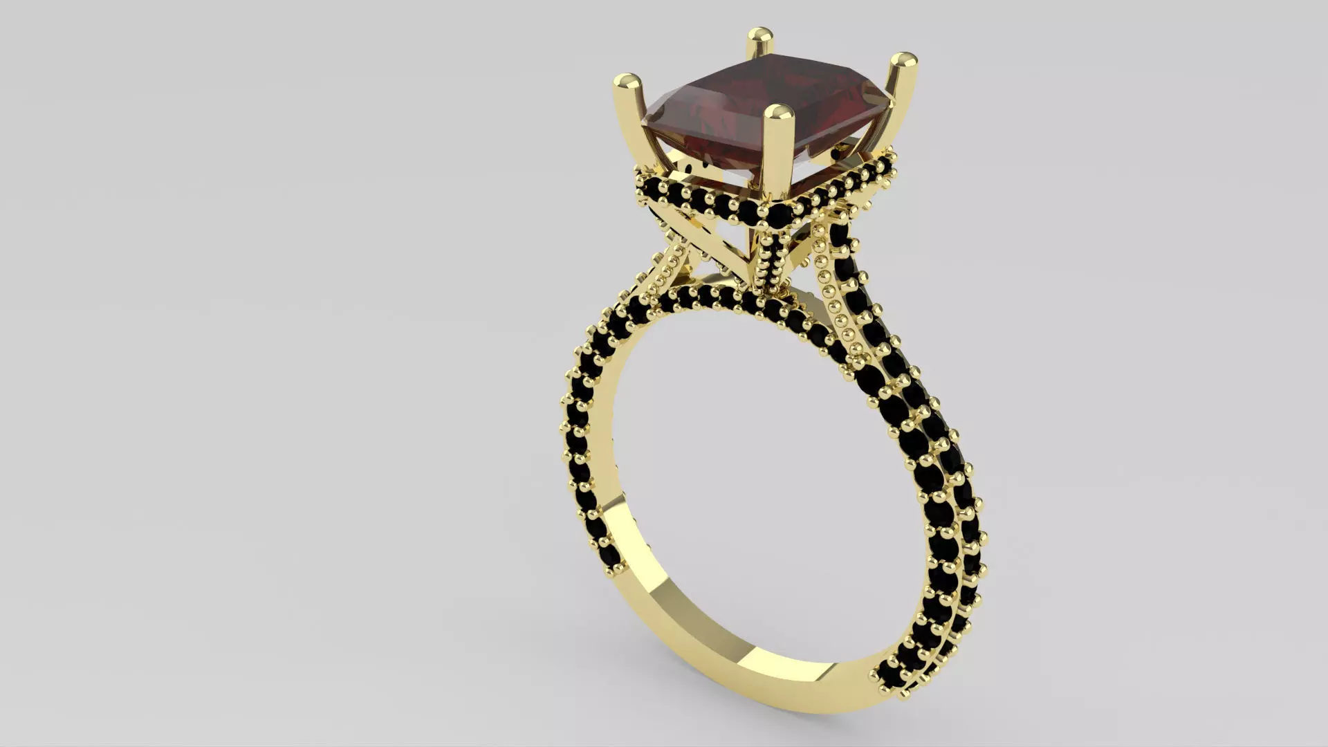 Engagement Ring 3D print model_0