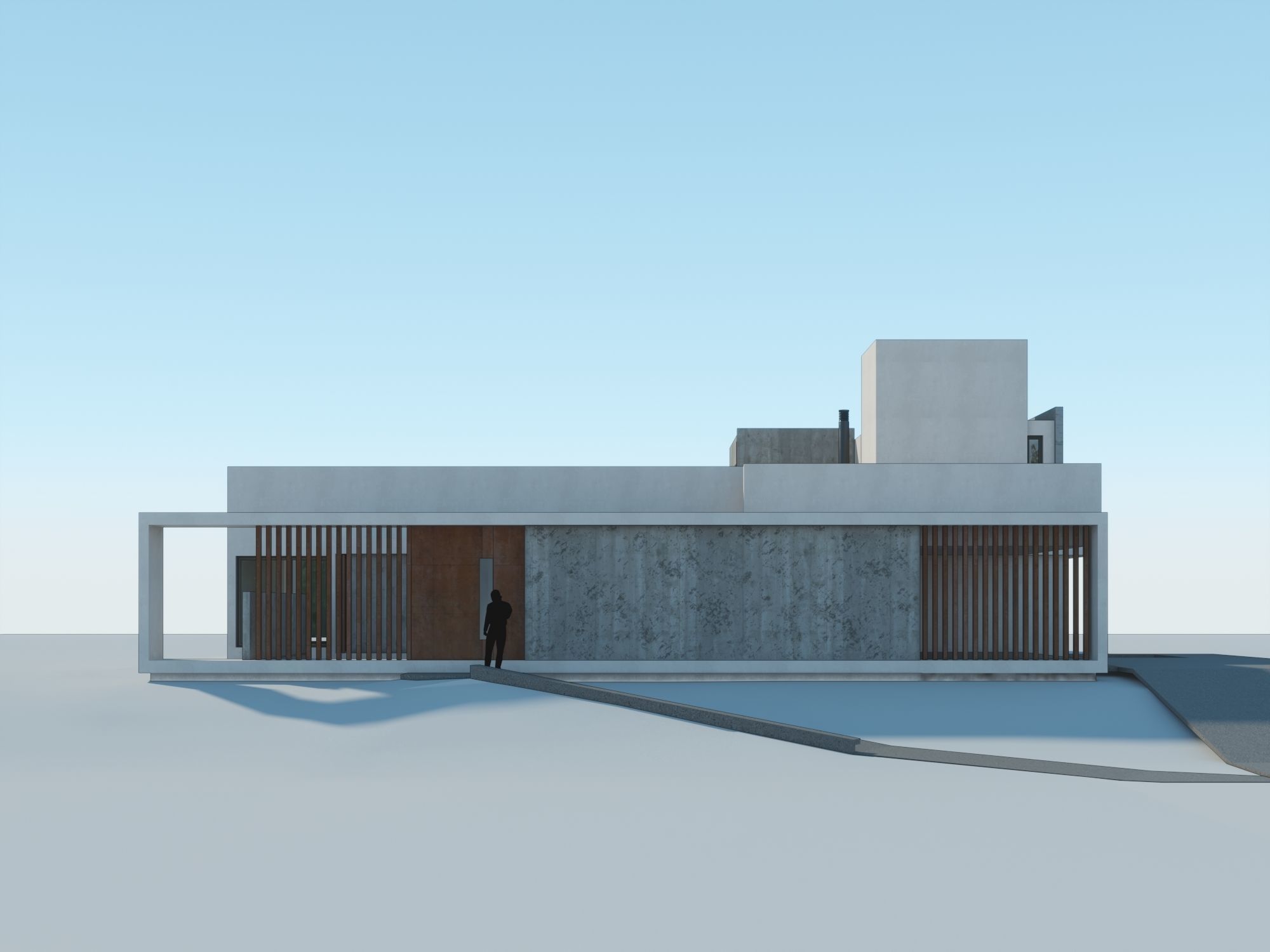 Modern House -G 3D model_1