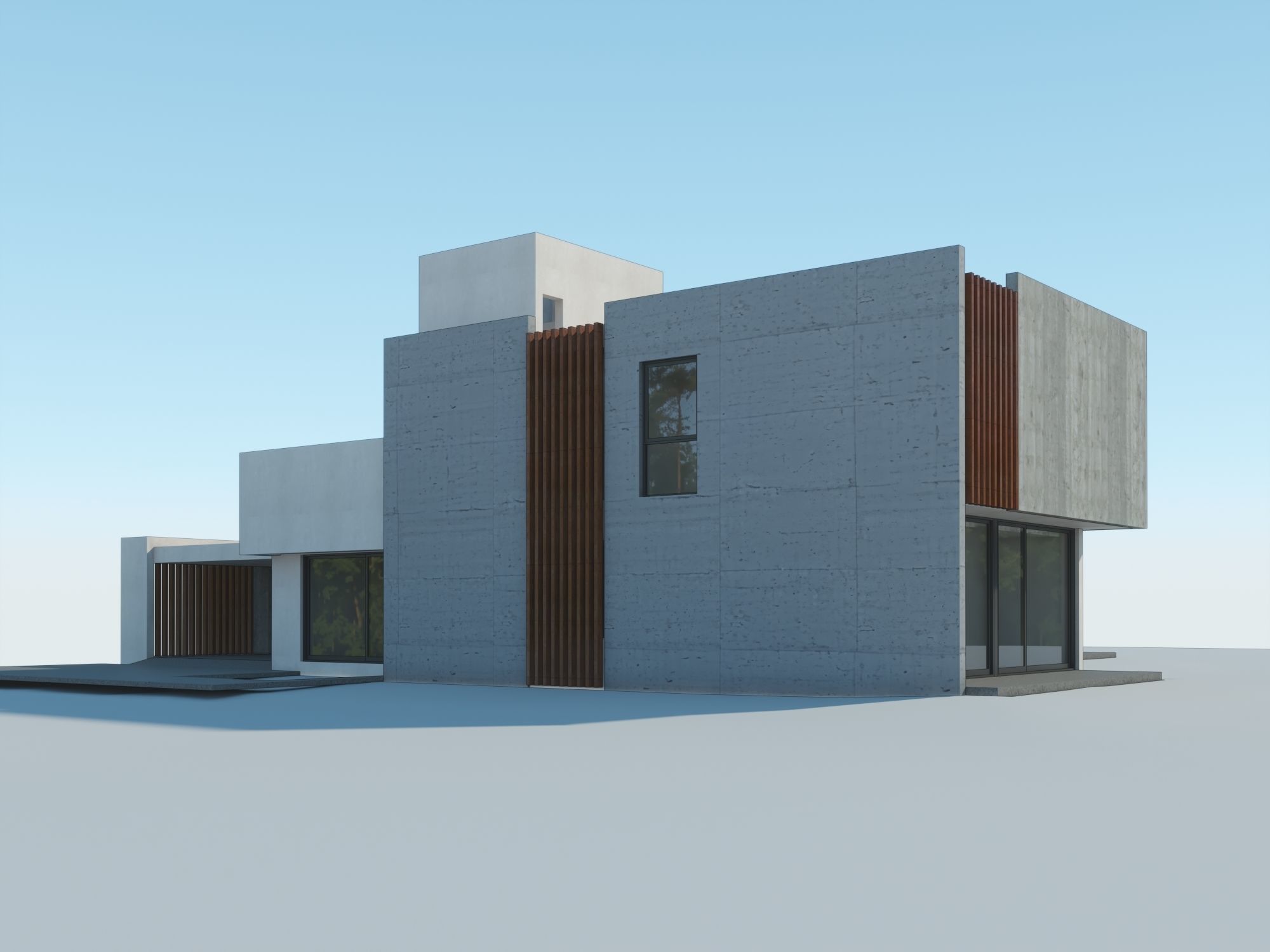 Modern House -G 3D model_3