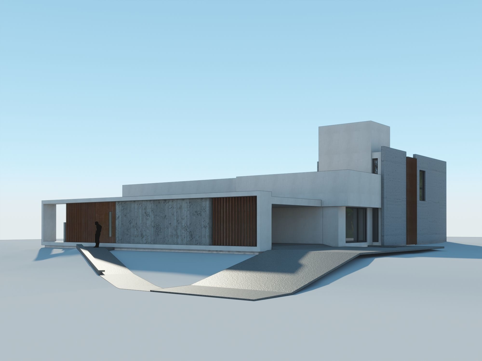 Modern House -G 3D model_2