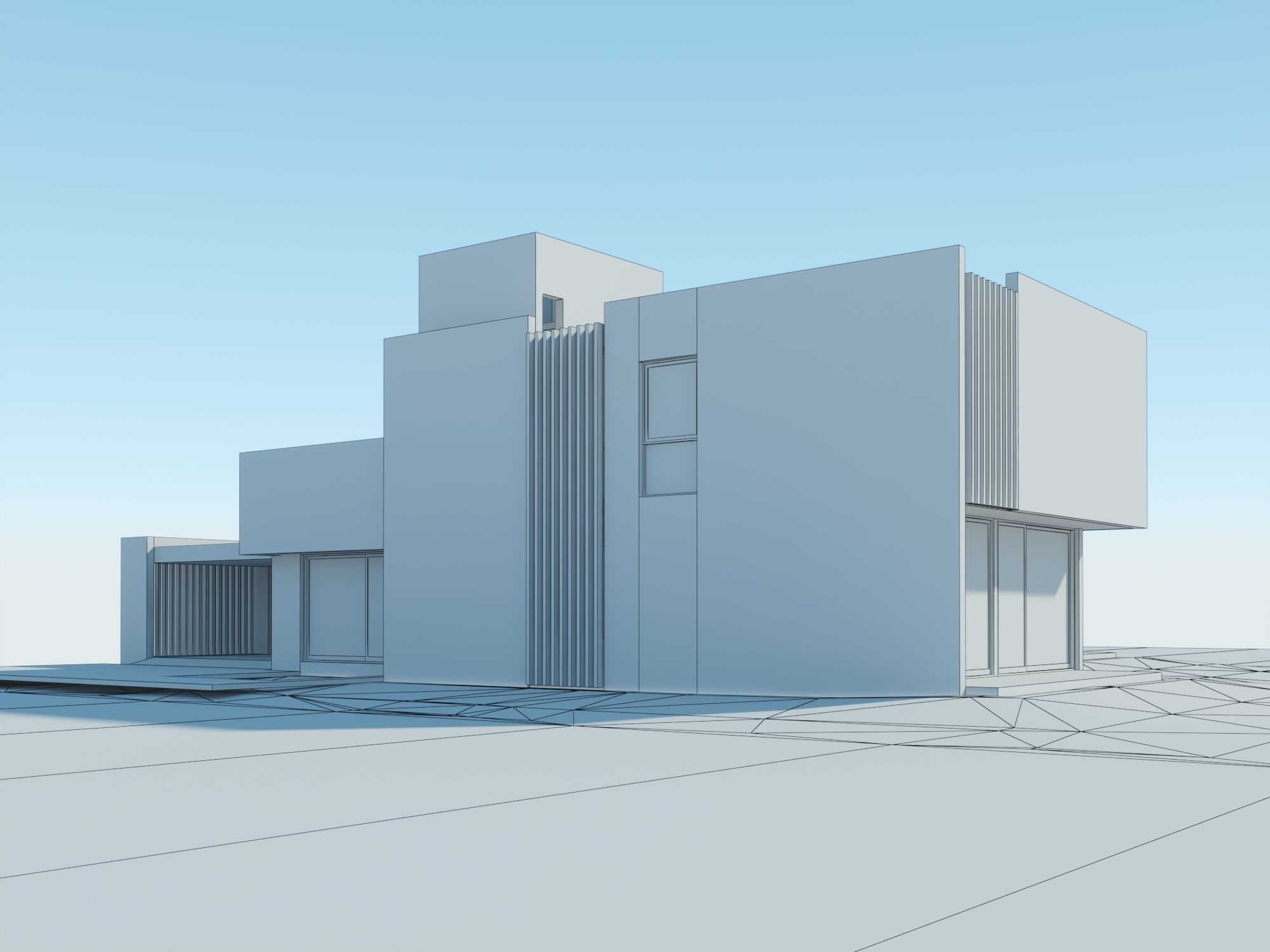 Modern House -G 3D model_9