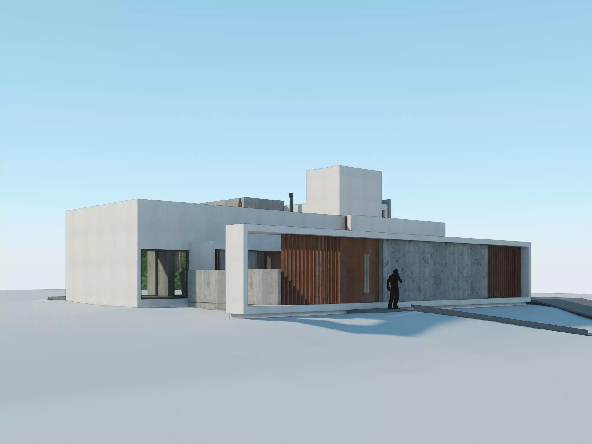 Modern House -G 3D model_0