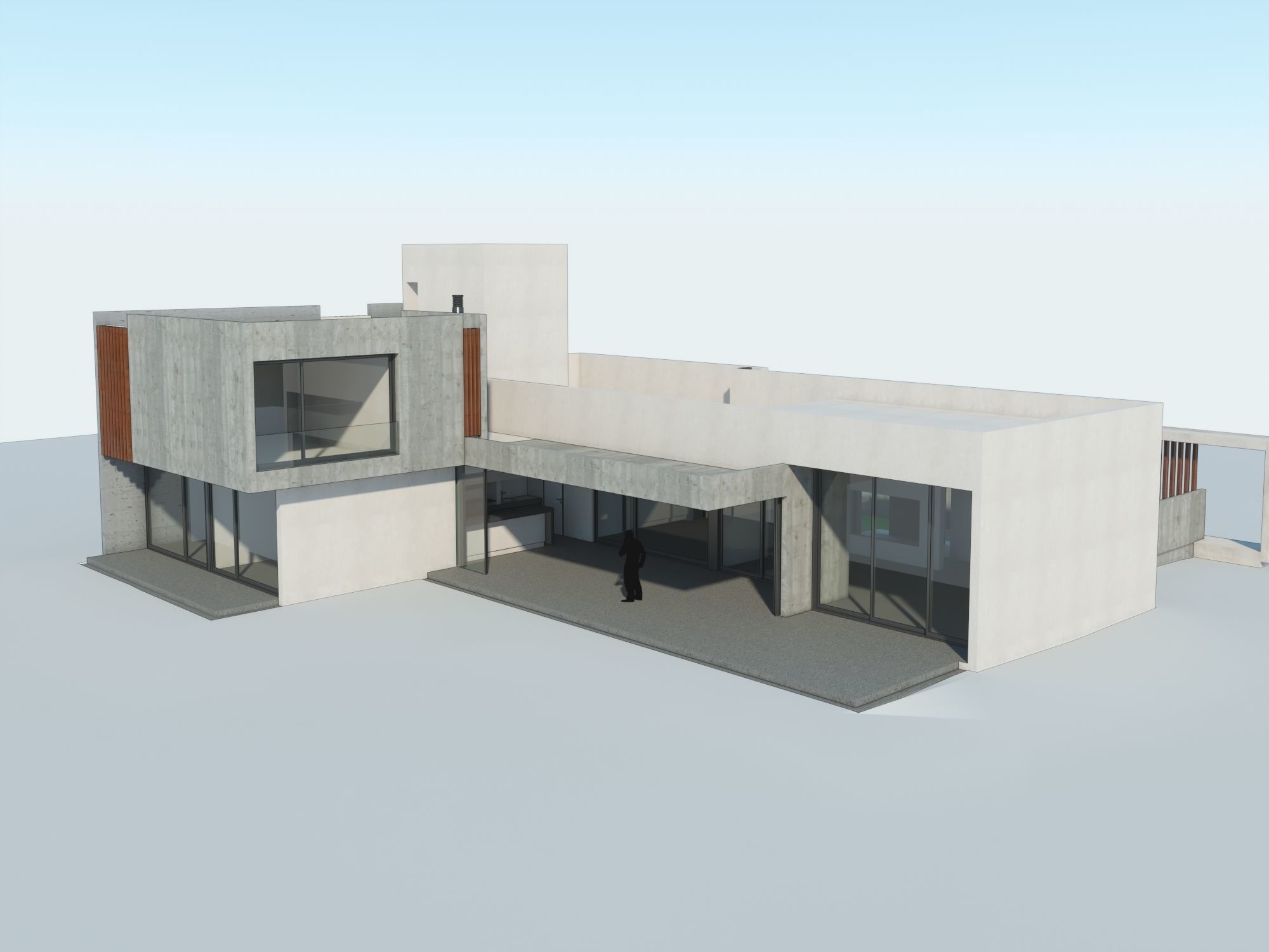 Modern House -G 3D model_7