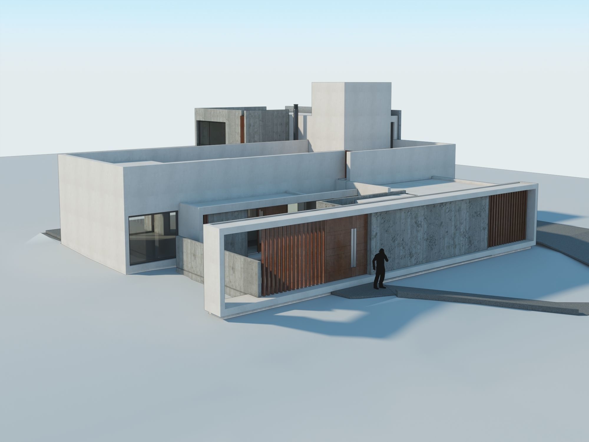 Modern House -G 3D model_6