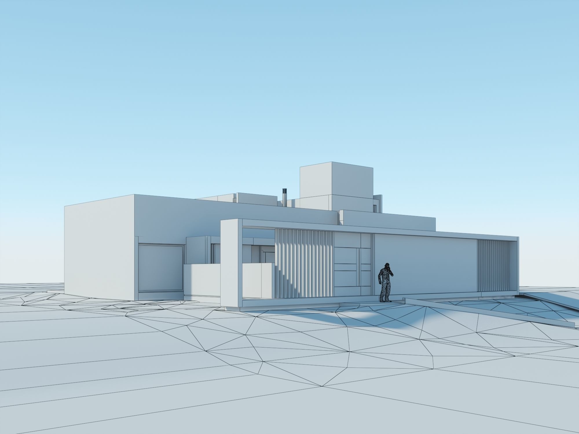 Modern House -G 3D model_8