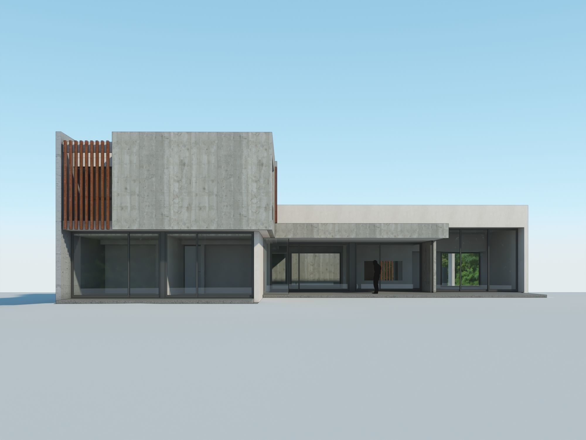 Modern House -G 3D model_4