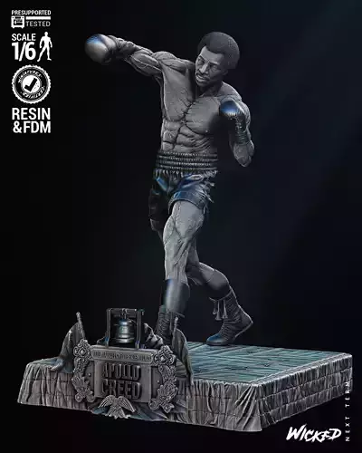 Wicked Movies Apollo Creed Ssculpture Tested for 3D printing 3D print model
