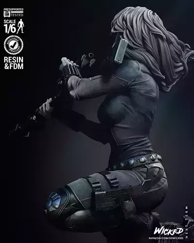 Wicked Marvel Black Widow Sculpture Tested for 3D printing 3D print model