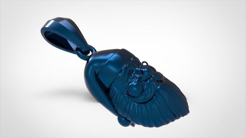 Christmas Spirit Santa Claus Saint Nick Pendant Necklace 3D print model_22