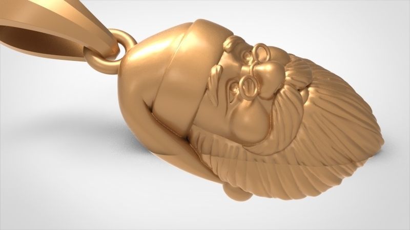 Christmas Spirit Santa Claus Saint Nick Pendant Necklace 3D print model_24