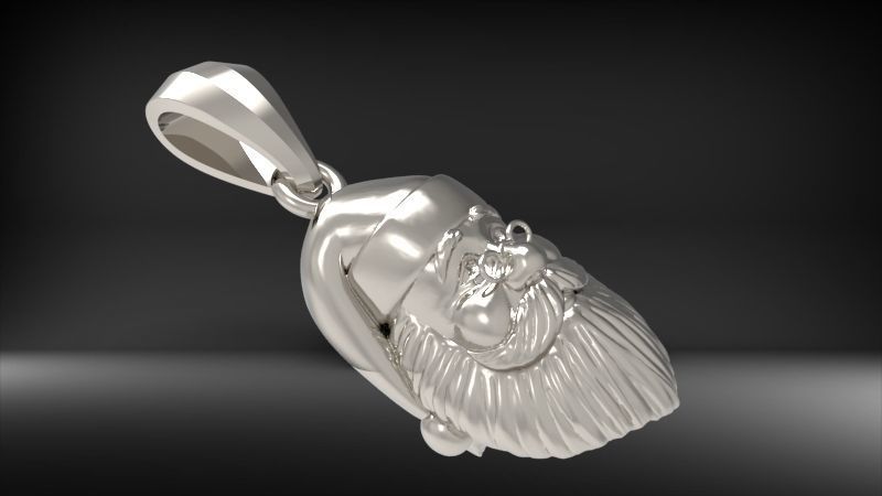 Christmas Spirit Santa Claus Saint Nick Pendant Necklace 3D print model_18