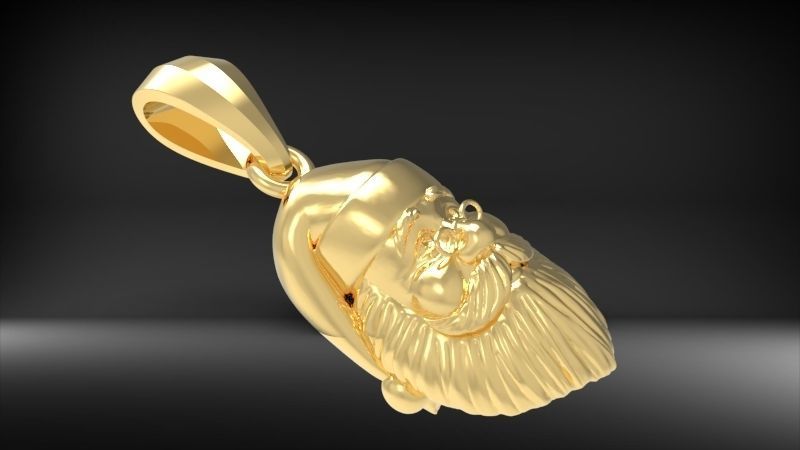 Christmas Spirit Santa Claus Saint Nick Pendant Necklace 3D print model_19