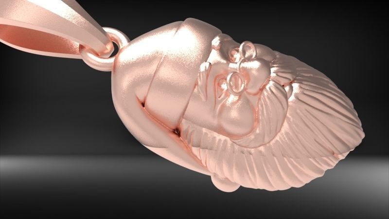 Christmas Spirit Santa Claus Saint Nick Pendant Necklace 3D print model_26