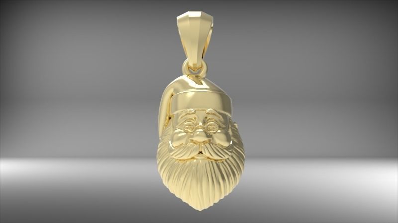 Christmas Spirit Santa Claus Saint Nick Pendant Necklace 3D print model_10