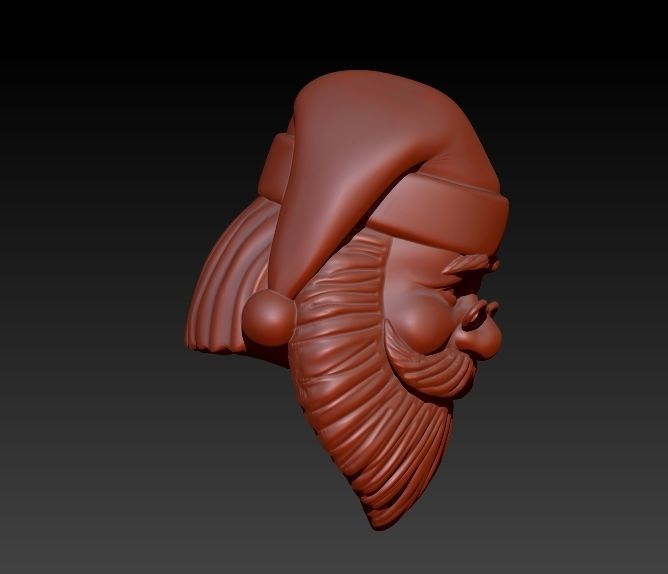 Christmas Spirit Santa Claus Saint Nick Pendant Necklace 3D print model_2