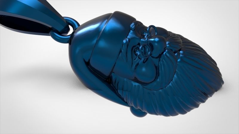 Christmas Spirit Santa Claus Saint Nick Pendant Necklace 3D print model_23