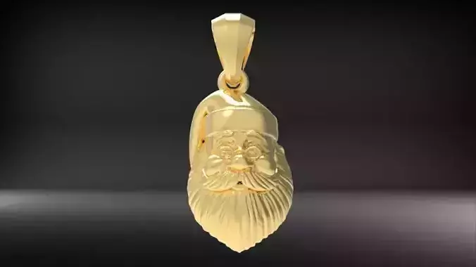 Christmas Spirit Santa Claus Saint Nick Pendant Necklace 3D print model Christmas Spirit Santa Claus Saint Nick Pendant Necklace 3D print model