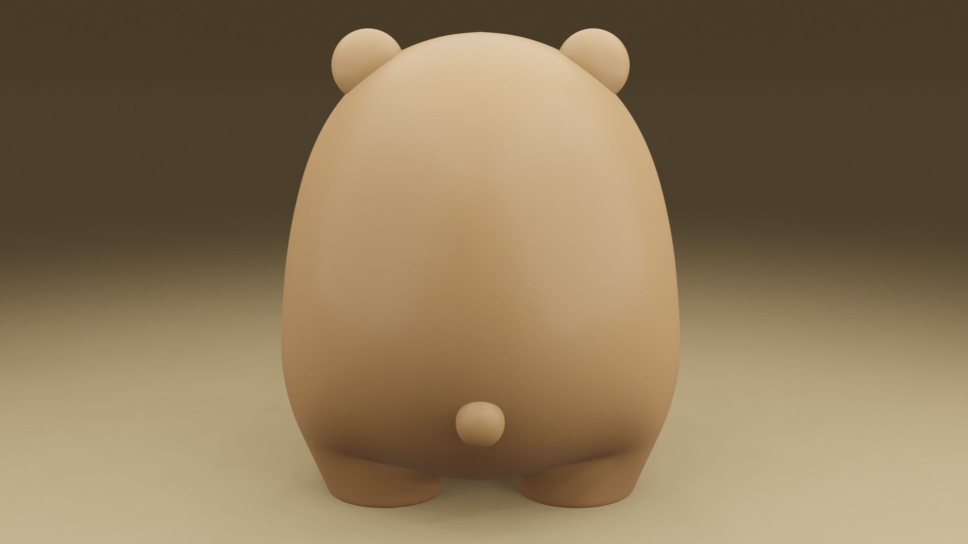 cute bear 3D print model_11