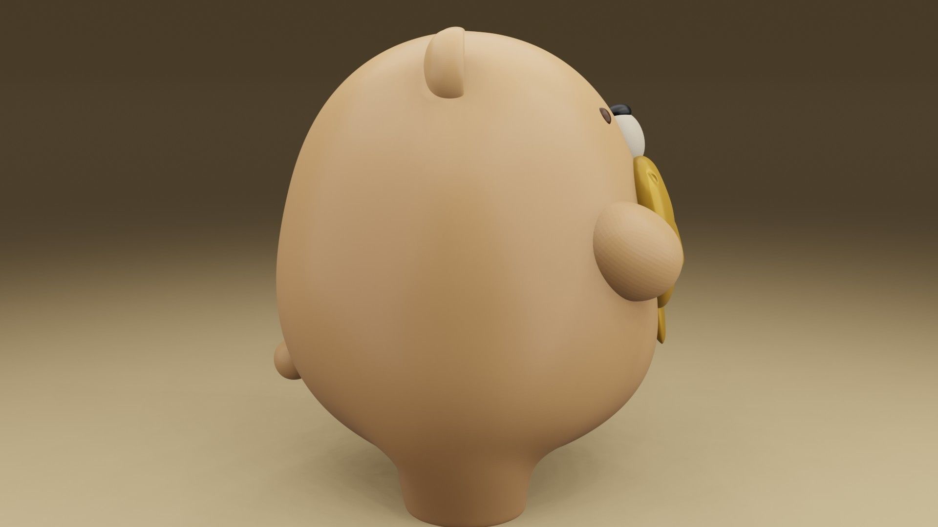 cute bear 3D print model_9