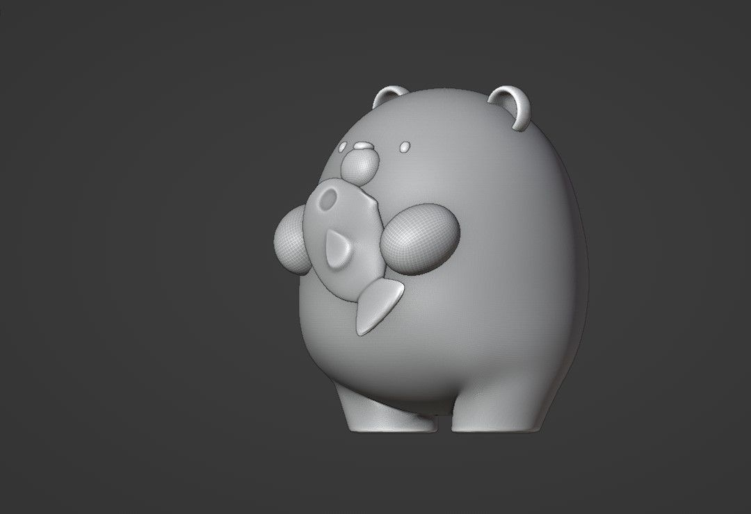 cute bear 3D print model_6