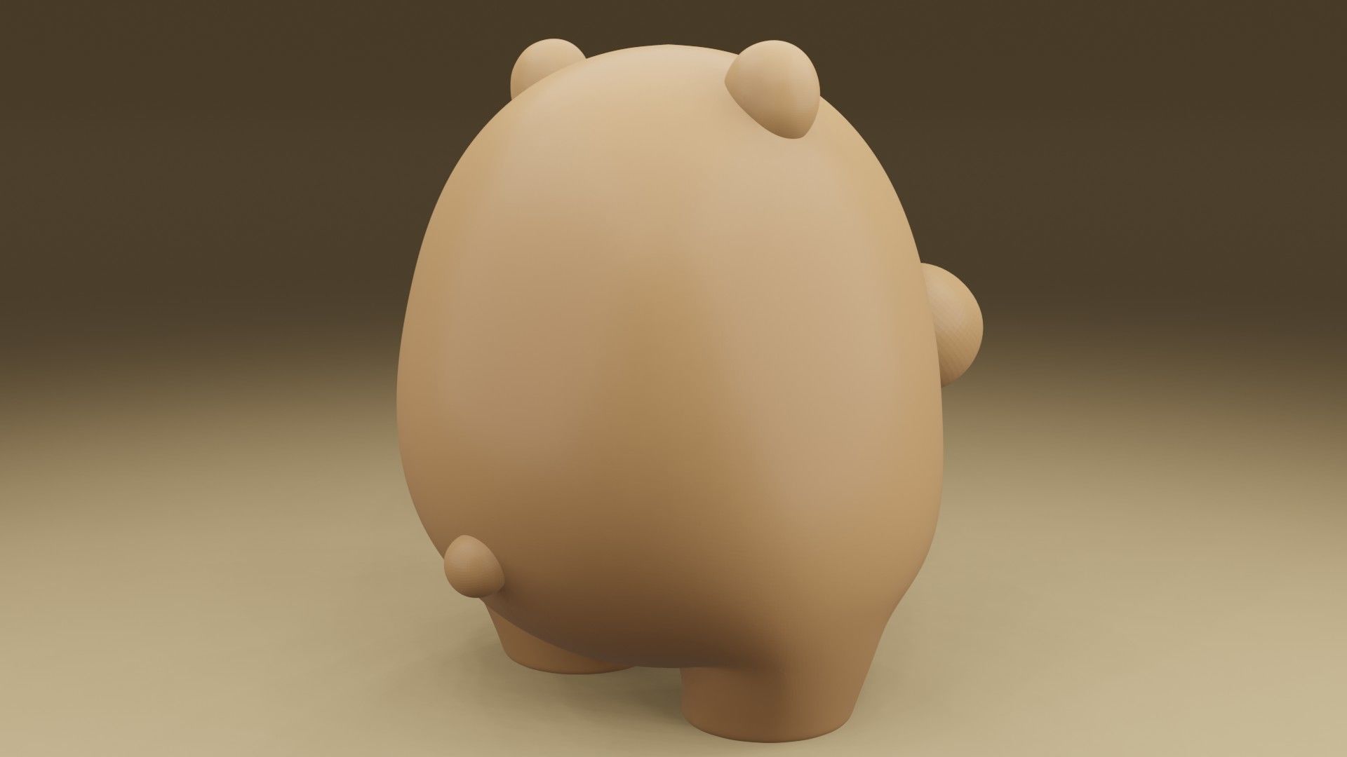 cute bear 3D print model_10