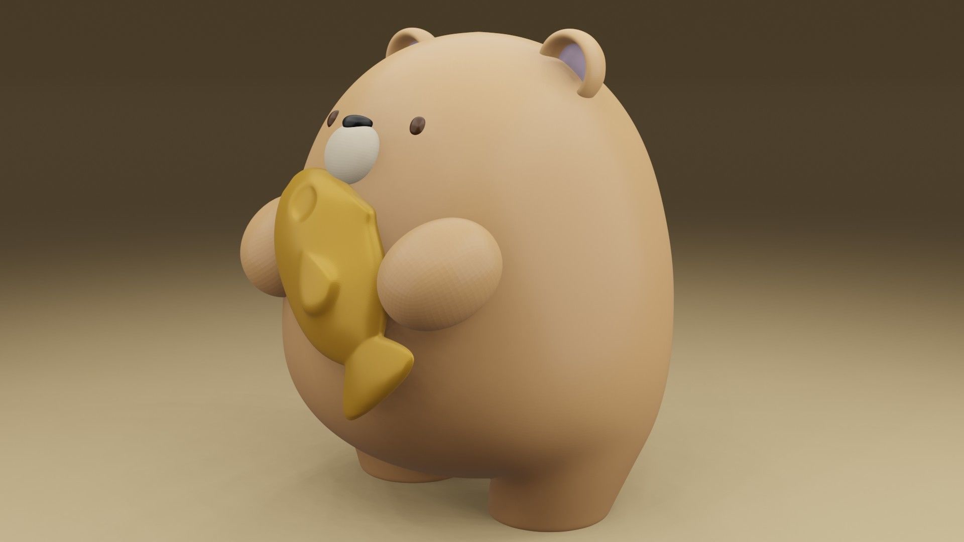 cute bear 3D print model_14