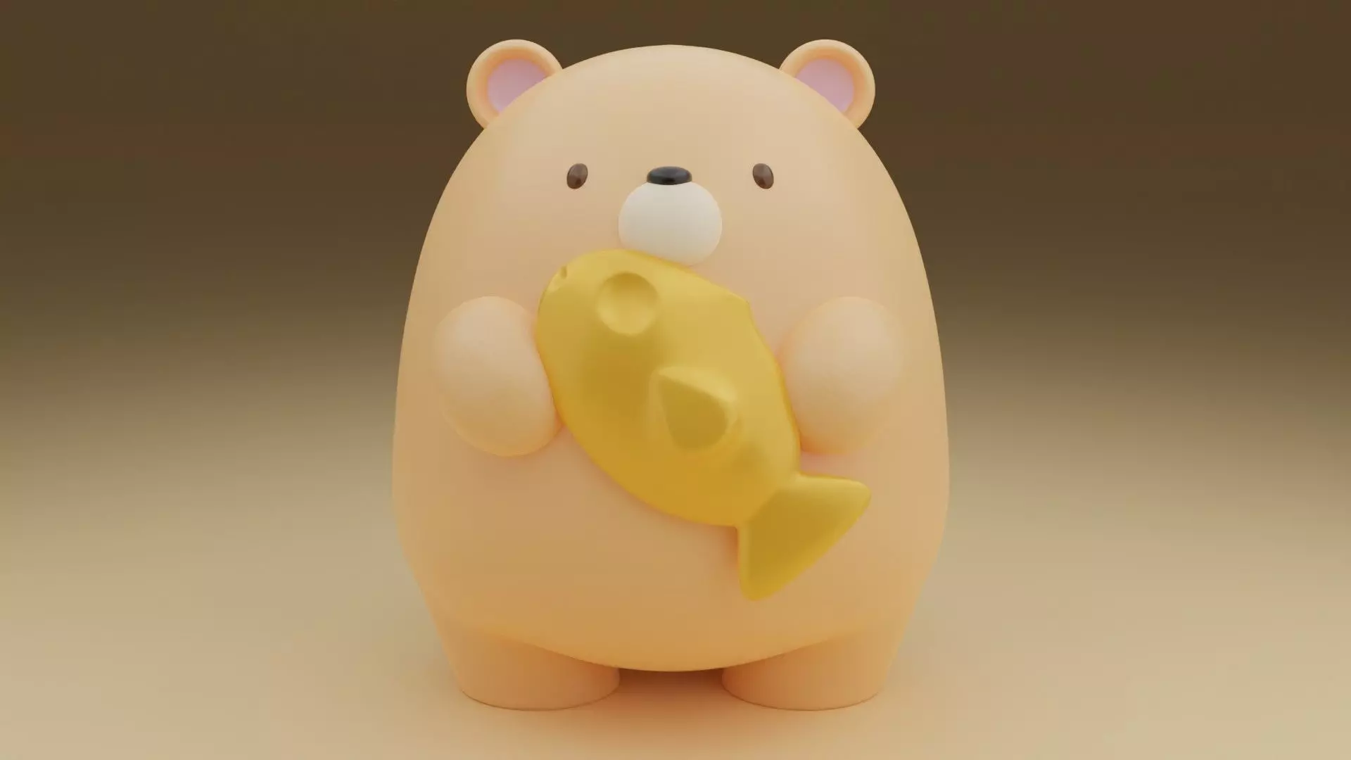 cute bear 3D print model_0