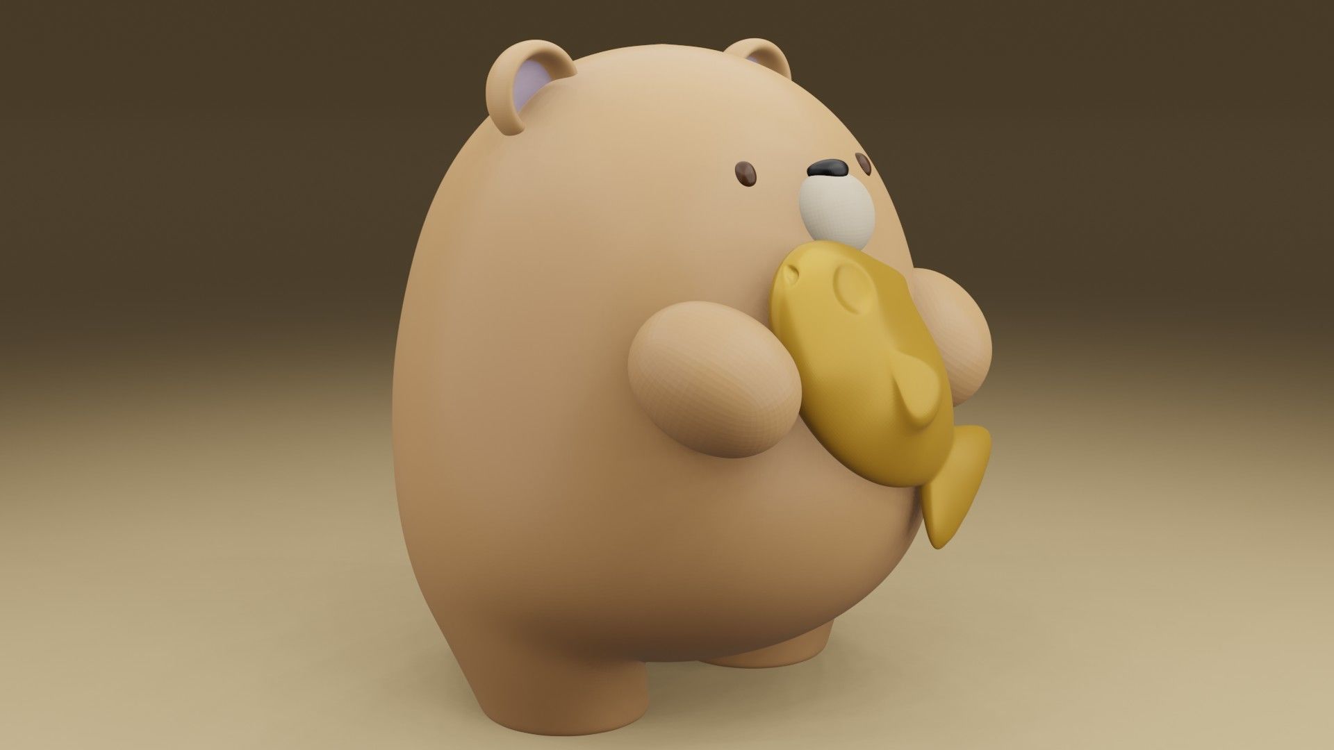 cute bear 3D print model_8