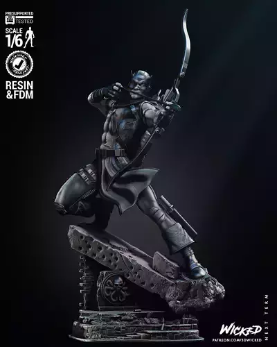 Wicked Marvel Hawkeye Sculpture Tested for 3D printing 3D print model